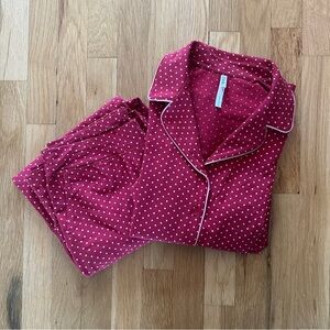 Soma Red and pink Polka Dot Pajama Set
